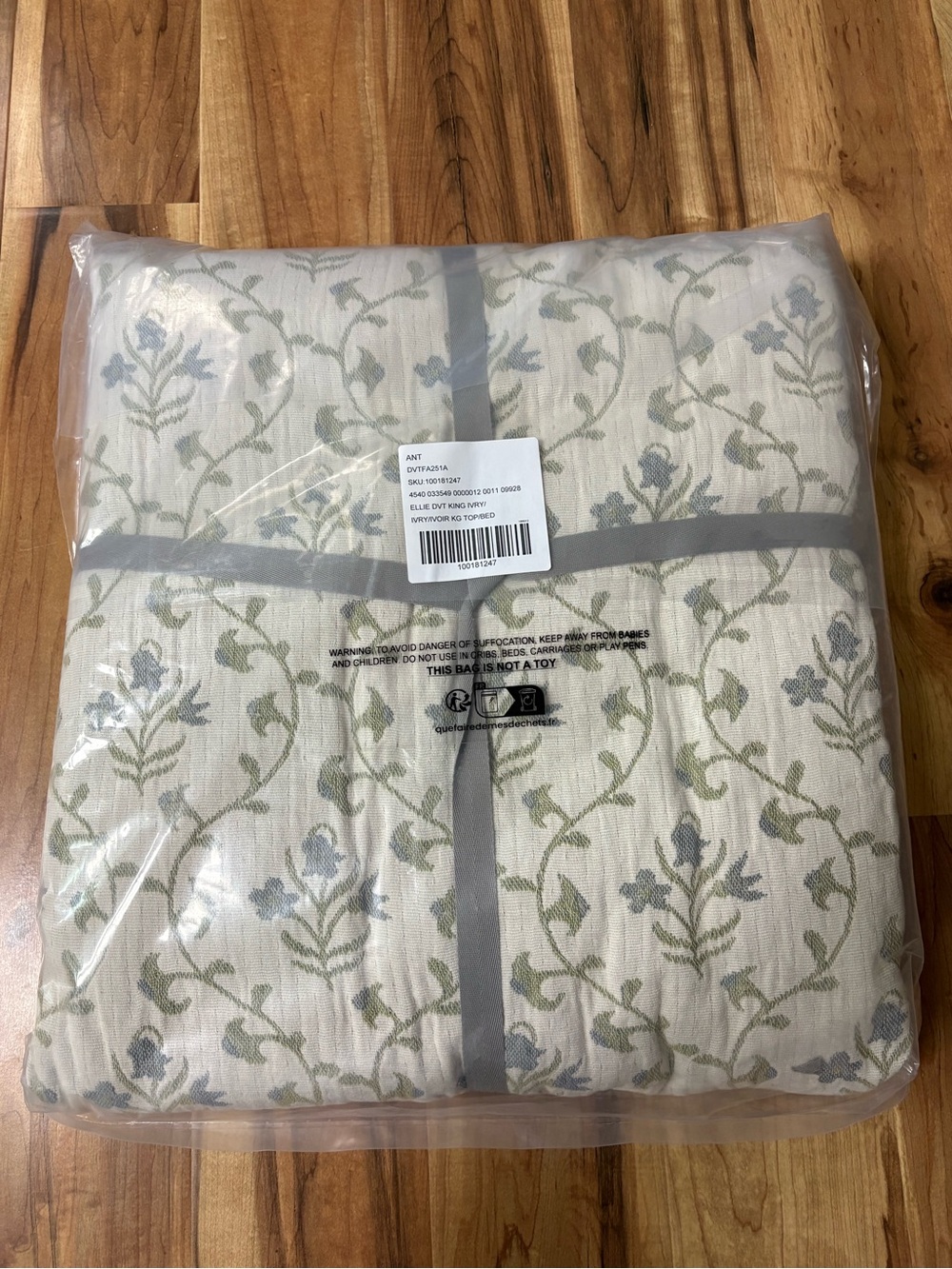 NWT Anthropologie King Ellie Floral Printed Cotton Duvet Cover - Picture 5 of 5